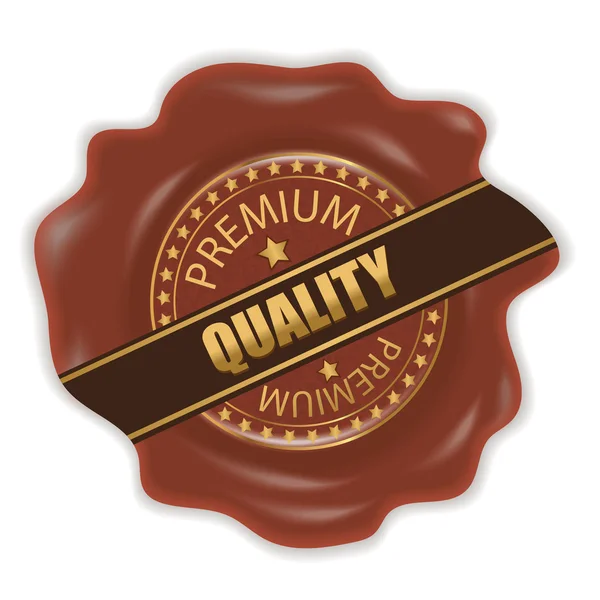 High quality badge. Rubber seal stamp. Wax stamp. Stamp brown wax. Wax seal. — Stock Vector