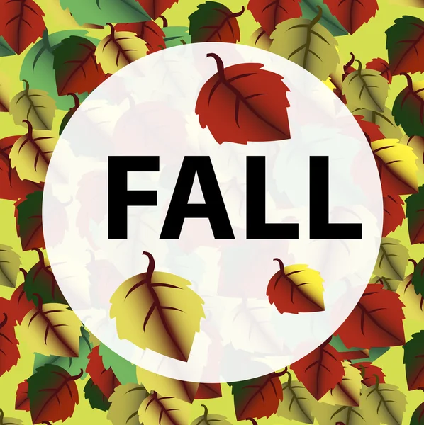 Яркий фон с красочными осенними листьями. Осень. С комнатой F — стоковый вектор