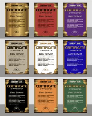 Takdir sertifikası dikey şablonu ayarlama.