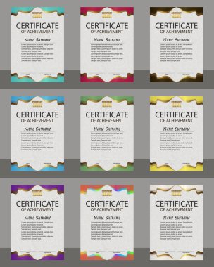 Başarı sertifikası ayarlayın. Yarışmayı kazanmak. Ödül.