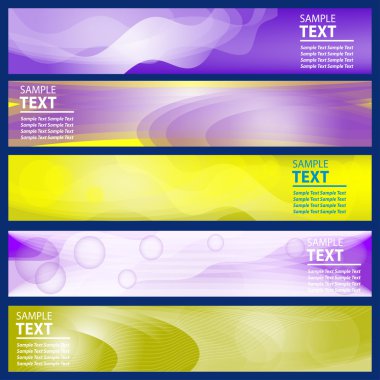 Afiş kümesi. İş Tasarım yatay şablonu. 