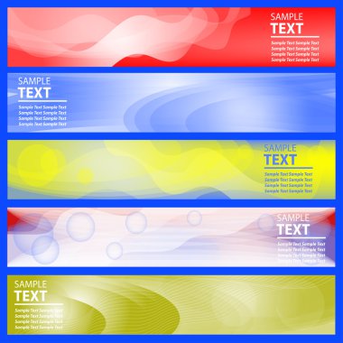 Afiş kümesi. İş Tasarım yatay parlak şablonu. 