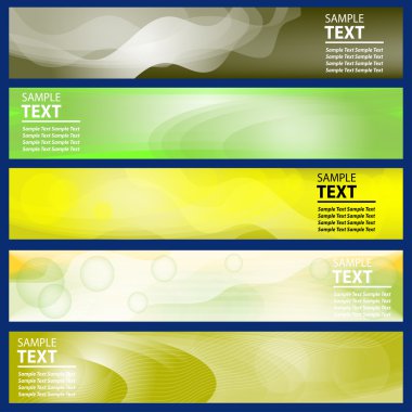 Web sitesi başlık veya afiş ayarlayın. İş Tasarım yatay şablonu.