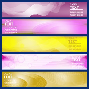 Afiş kümesi. İş Tasarım yatay şablonu. 