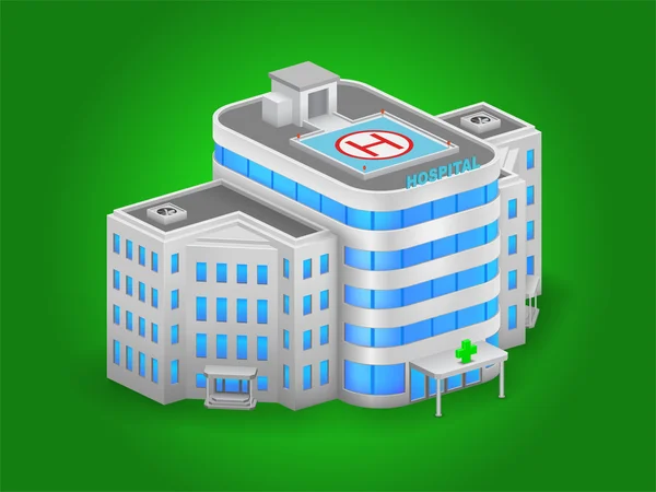 Krankenhausbau-Vektor — Stockvektor