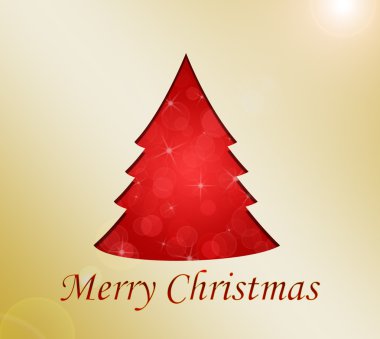 Neşeli Chtistmas ağaç tebrik kartı