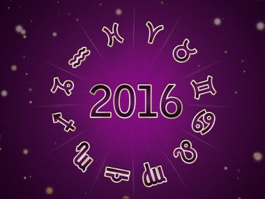 Astro Natal grafik, zodyak daire 2016