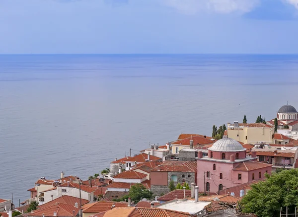 Egeiska havet på Kavala, Grekland — Stockfoto