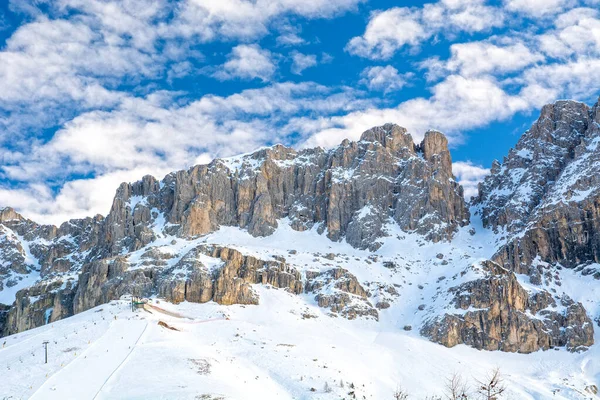 Skipiste Het Dolomieten Gebergte Carezza Karersee Skigebied Italië Zuid Tirol — Stockfoto