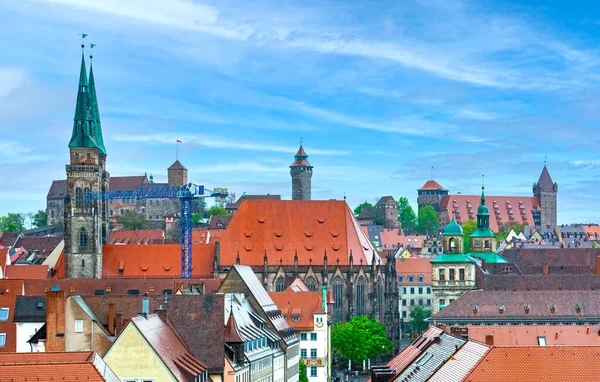 Nuremberg Old Town Cityscape Bavaria Germany — Stock Photo, Image
