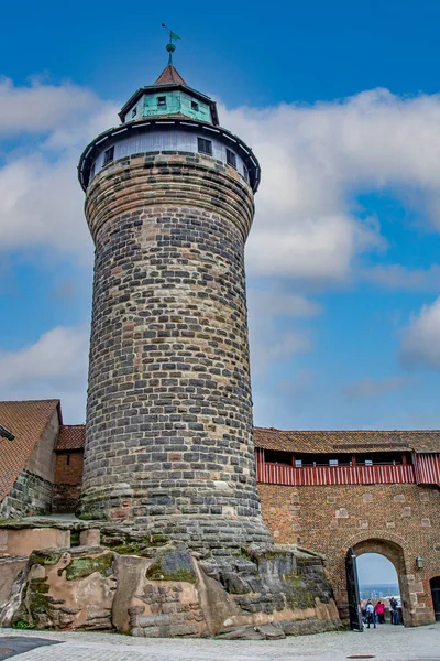 Sinwell Tower Dal Castello Norimberga Baviera Germania — Foto Stock