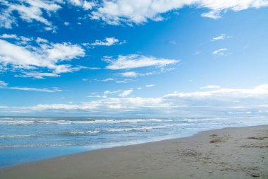 Occitane Fransa 'daki Narbonne plajında Akdeniz