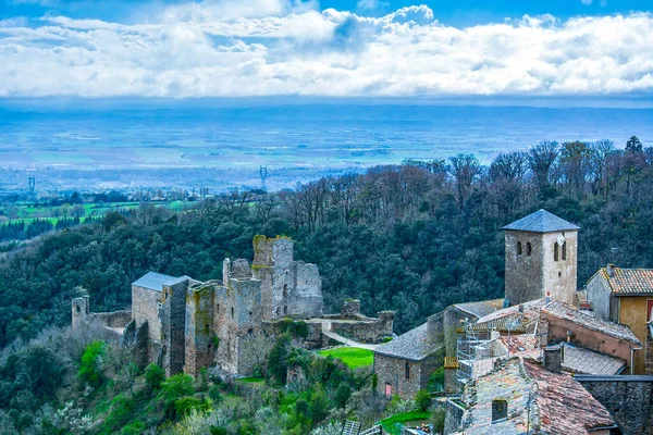 Ruine Des Saissac Schlosses Frankreich Eines Der Katharischen Schlösser — Stockfoto