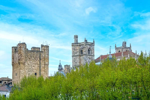 Cidade Narbonne França Palácio Arcebispo Catedral Dos Santos Justo Pastor — Fotografia de Stock