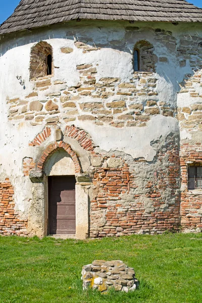 Chiesa Romanica Rotonda Del Villaggio Geoagiu Nella Contea Hunedoara Transilvania — Foto Stock