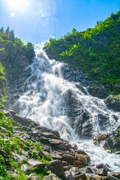 Balea Wasserfall Fagaras Gebirge Karpaten Siebenbürgen Kreis Sibiu Rumänien — Stockfoto