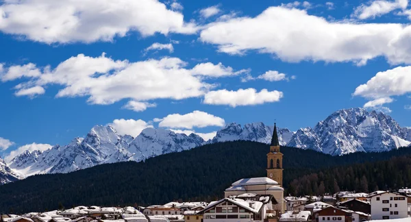 Dolomity hory v zimě, Itálie — Stock fotografie