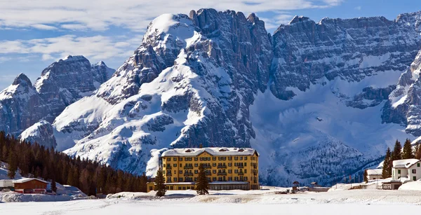 Montanha das Dolomitas no Inverno, Itália — Fotografia de Stock