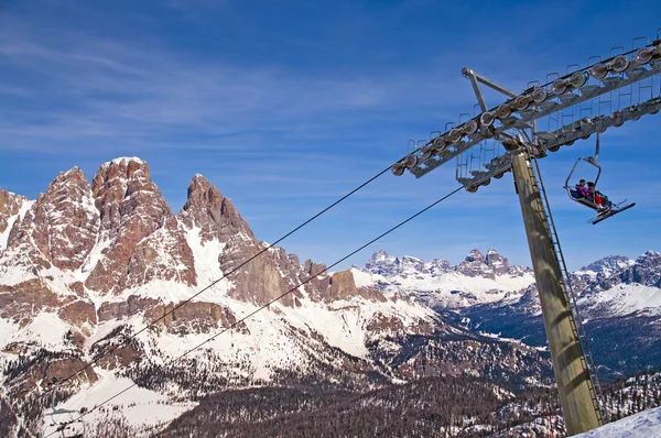 Stok narciarski w Dolomitach, Włochy — Zdjęcie stockowe