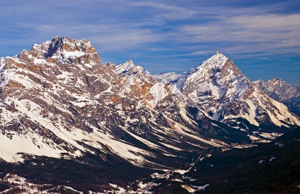 Montanha das Dolomitas no Inverno, Itália — Fotografia de Stock