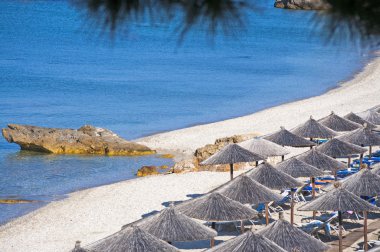 Beach in Thasos, Greece clipart
