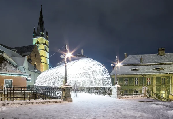 Sibiu i vinter — Stockfoto