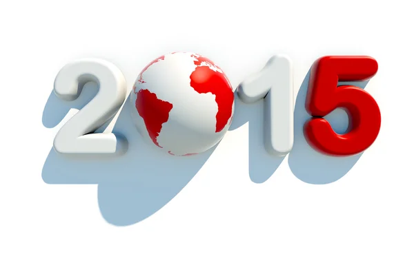 白色背景上的新的一年 2015年徽标 — 图库照片