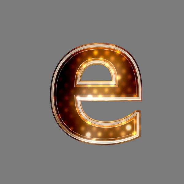 Xmas lettertype met gloeiende licht texture - e — Stockfoto