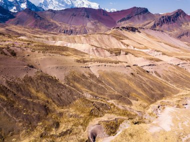 Andes, Güney Amerika 'daki yüksek dağ manzarası