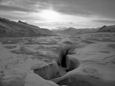 Kutup manzara - buzul yüzey