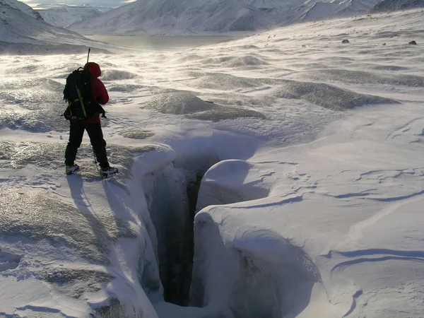 Arktiska landskap - glaciären ytbehandlar — Stockfoto