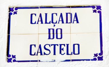 Portekizce plak eski duvar karosu