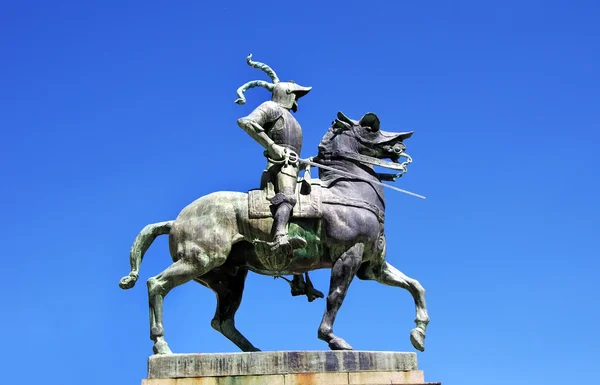 Ruiterstandbeeld van Francisco Pizarro, Trujillo, Spanje — Stockfoto