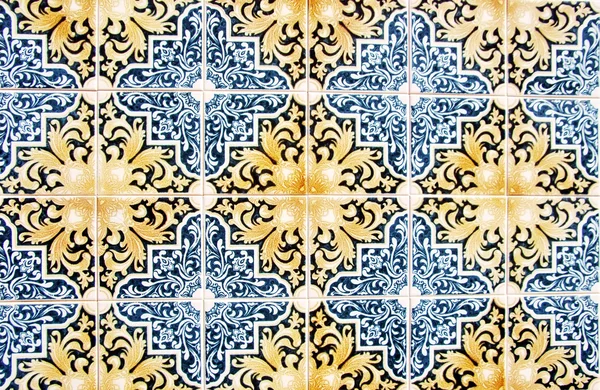 Closeup of Portuguese glazed tiles — Stock Photo, Image