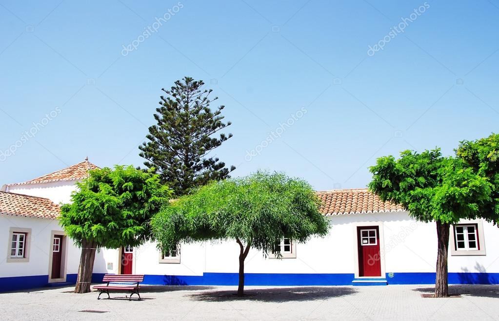 Traditional houses of the coast of the Alentejo.