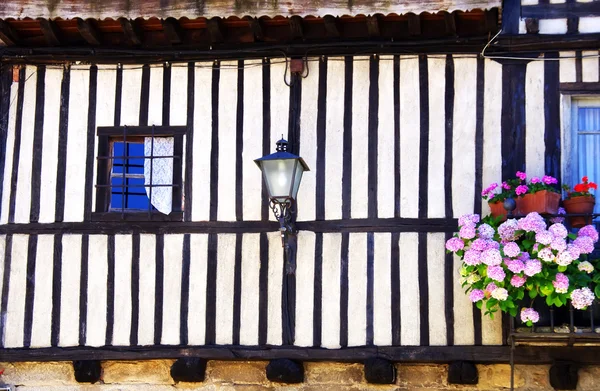 Fachada de la ciudad medieval, La Alberca, España —  Fotos de Stock