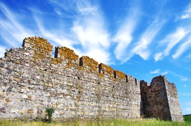 eski mavi gökyüzü kalede duvar