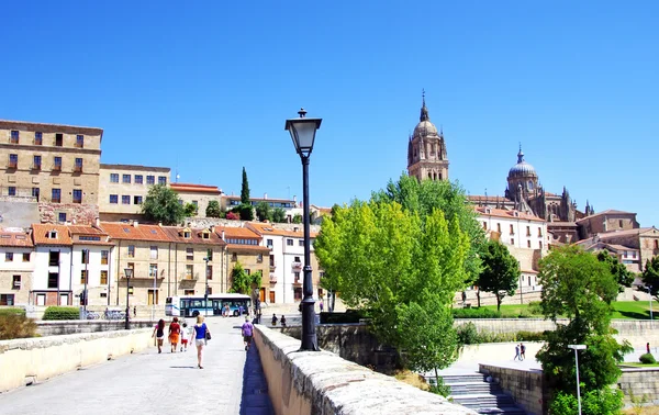 Gamla bron i staden i salamanca — Stockfoto