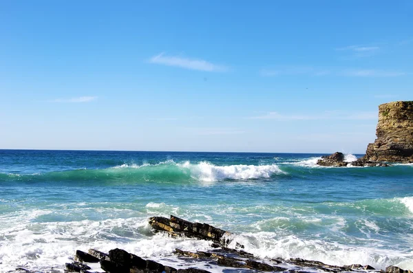 Wave op Portugese zee — Stockfoto