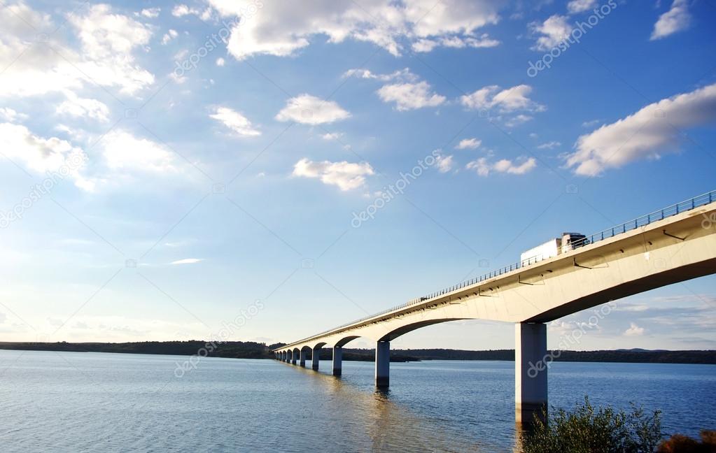 bridge over the Alqueva lake, Portugal