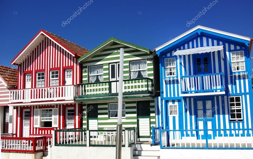  houses of Costa Nova, Aveiro, Portugal