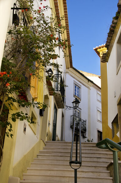 Street of Constancia village, Portugal