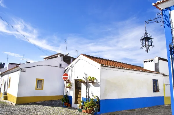 Ulice i domy Vila Viçosa, Alentejo, Portugalia — Zdjęcie stockowe