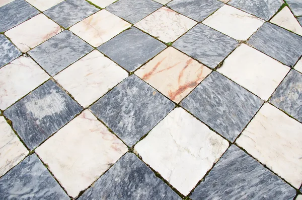 Black and white marble floor pattern — Stock Photo, Image