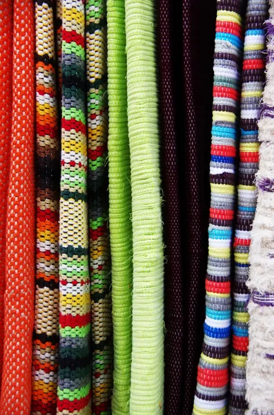 Xadrez tecido de algodão de fundo colorido — Fotografia de Stock