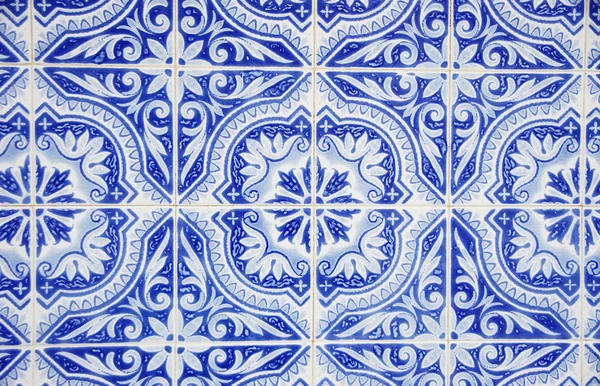 Azulejos blues, Portekizli fayans — Stok fotoğraf