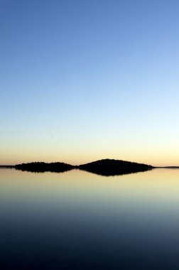 Alqueva lake at sunset. clipart