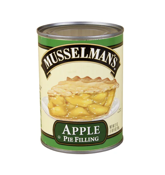 Can of Musselman's Apple Pie Filling — Stock Photo, Image