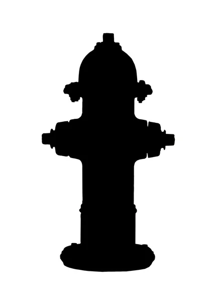 Fire hydrant silhouette isolated with path — Stock Photo, Image