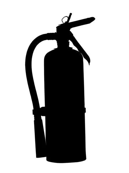 Fire extinguisher silhouette isolated — Stock Photo, Image